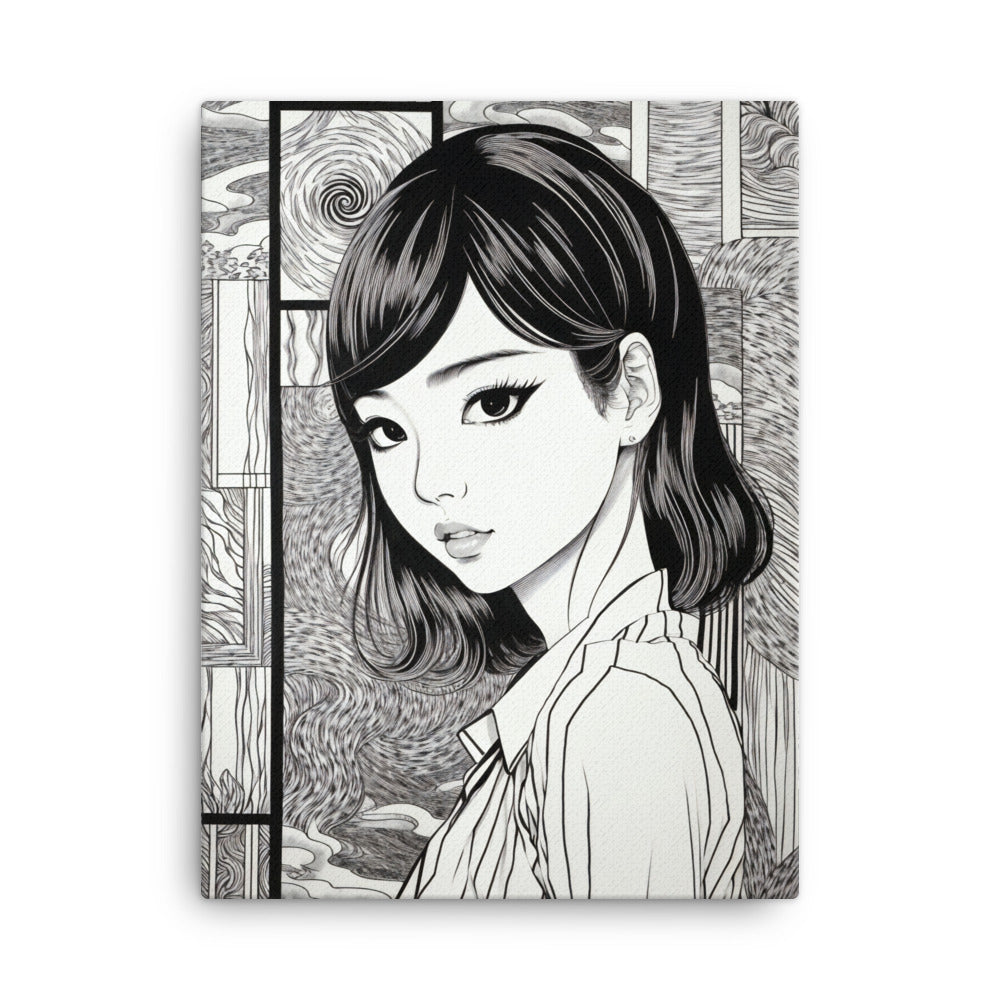 Spiral Girl Canvas (12x16, 16x20, 18x24, 24x36)