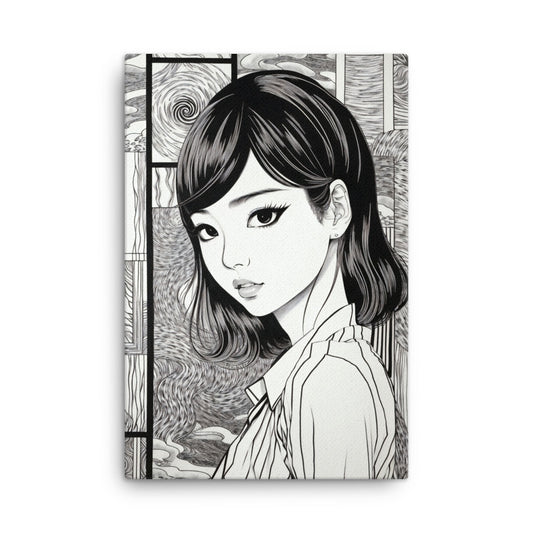 Spiral Girl Canvas (12x16, 16x20, 18x24, 24x36)